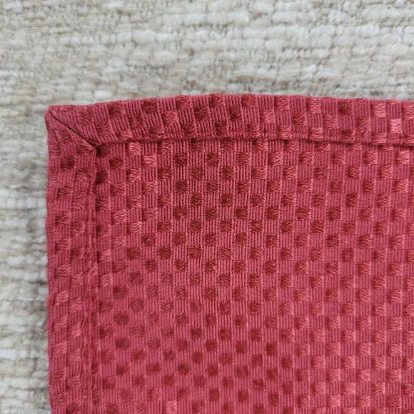 Arhaus Damask Floral Placemats Napkins Red Tan  Cotton Set of 4 - Picture 7 of 16